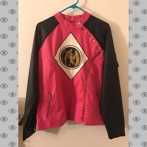 Might Morphin Pink Power Ranger Moto Jacket